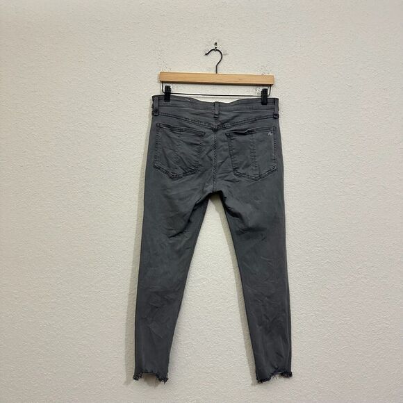 RAG & BONE Cate Jeans Alma Mid Rise Ankle Skinny Frayed Chewed Hem - Picture 2 of 15
